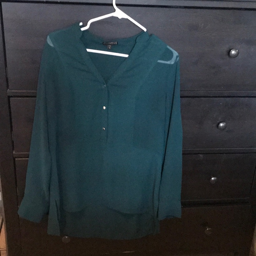 Dark Green Express Blouse